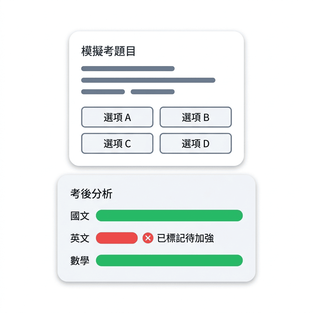 考前衝刺，我陪你打 功能示意